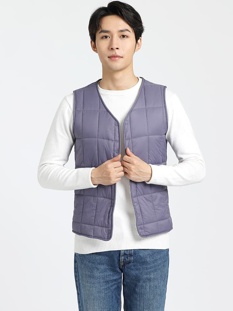ベスト メンズ 軽量キルティングボアベスト