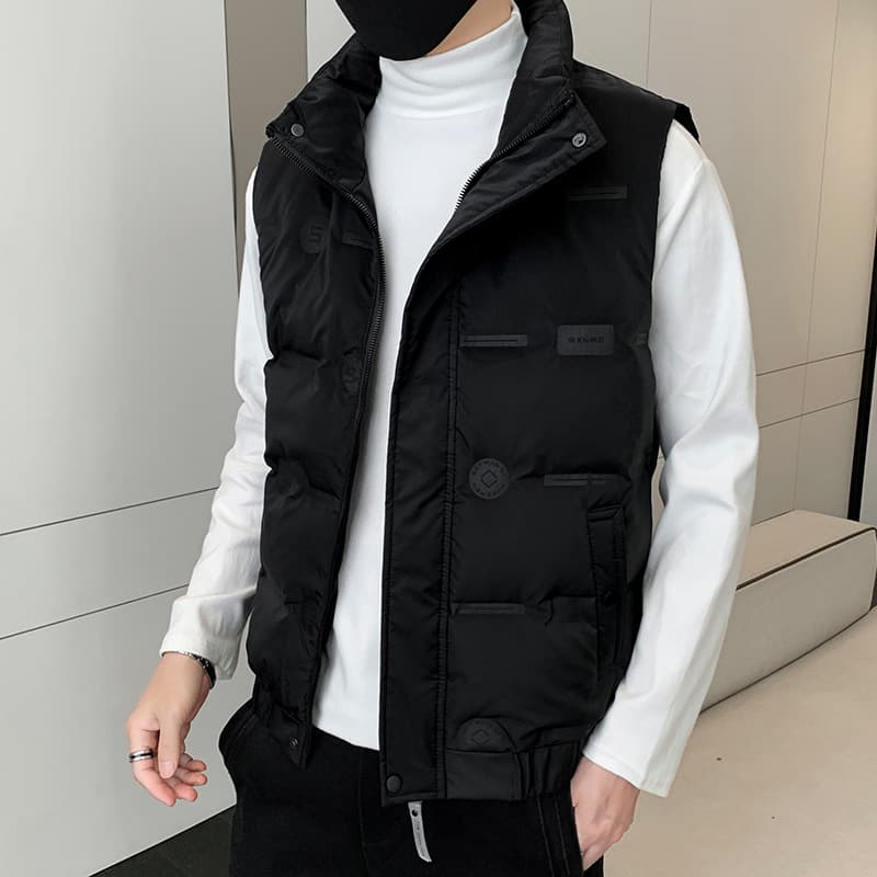 ベスト メンズ ダウン 立体感ある保温ダウンベスト