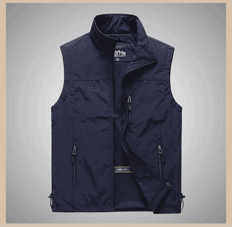 ベスト メンズ アウトドア多機能メッシュベスト