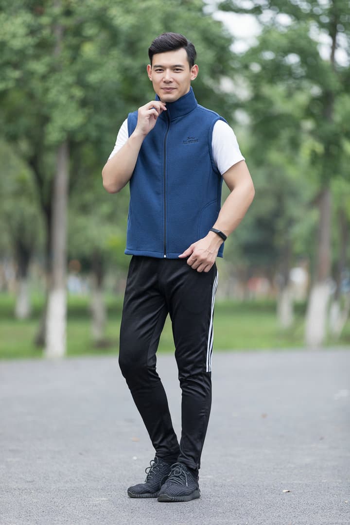 ベスト メンズ フリース 立ち襟スマート