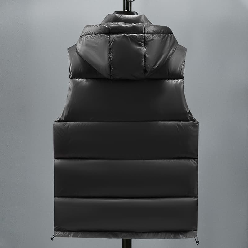 ベスト メンズ 高機能フード付きダウンベスト