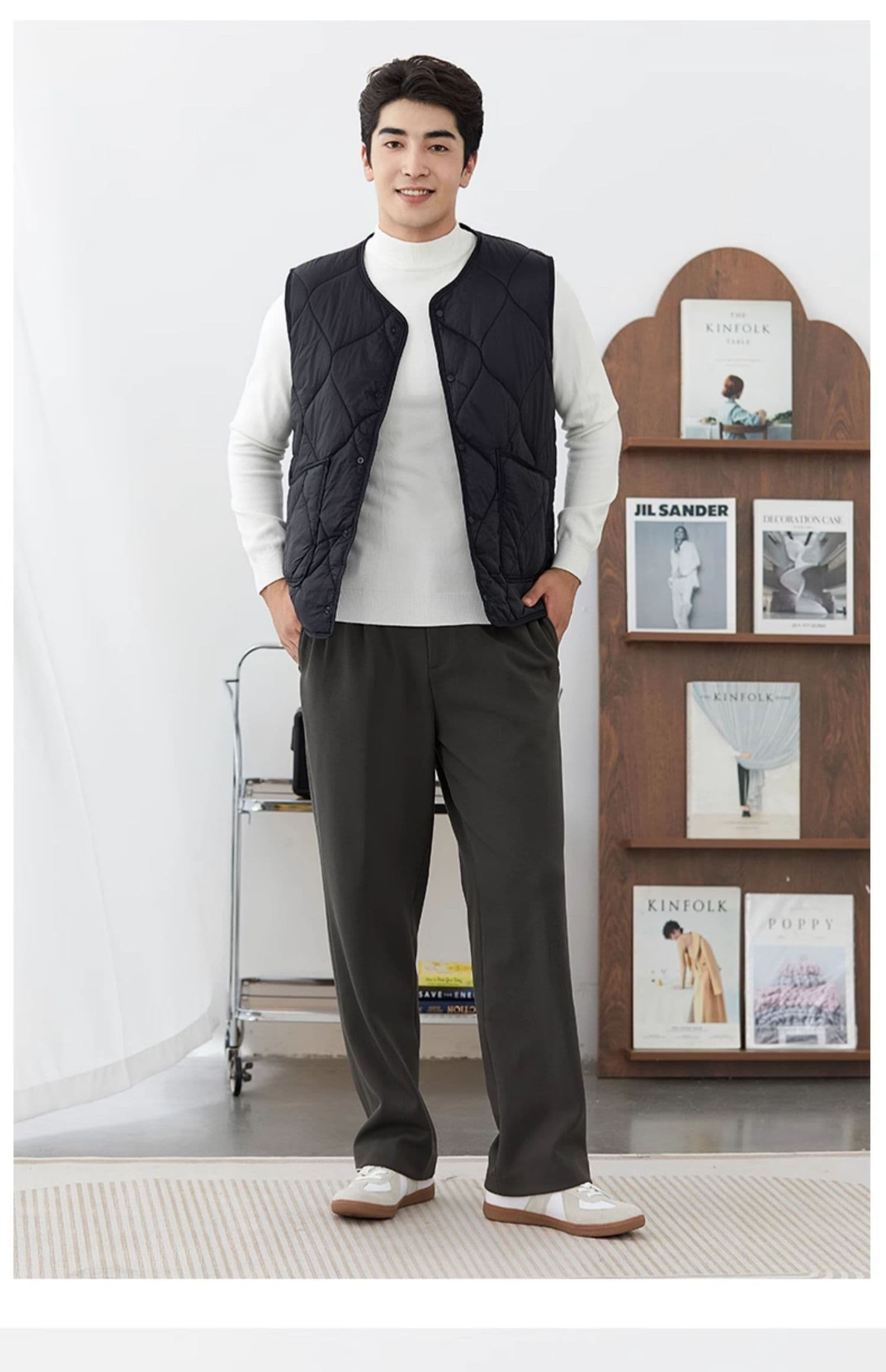 ベスト メンズ 高機能キルティングボアベスト