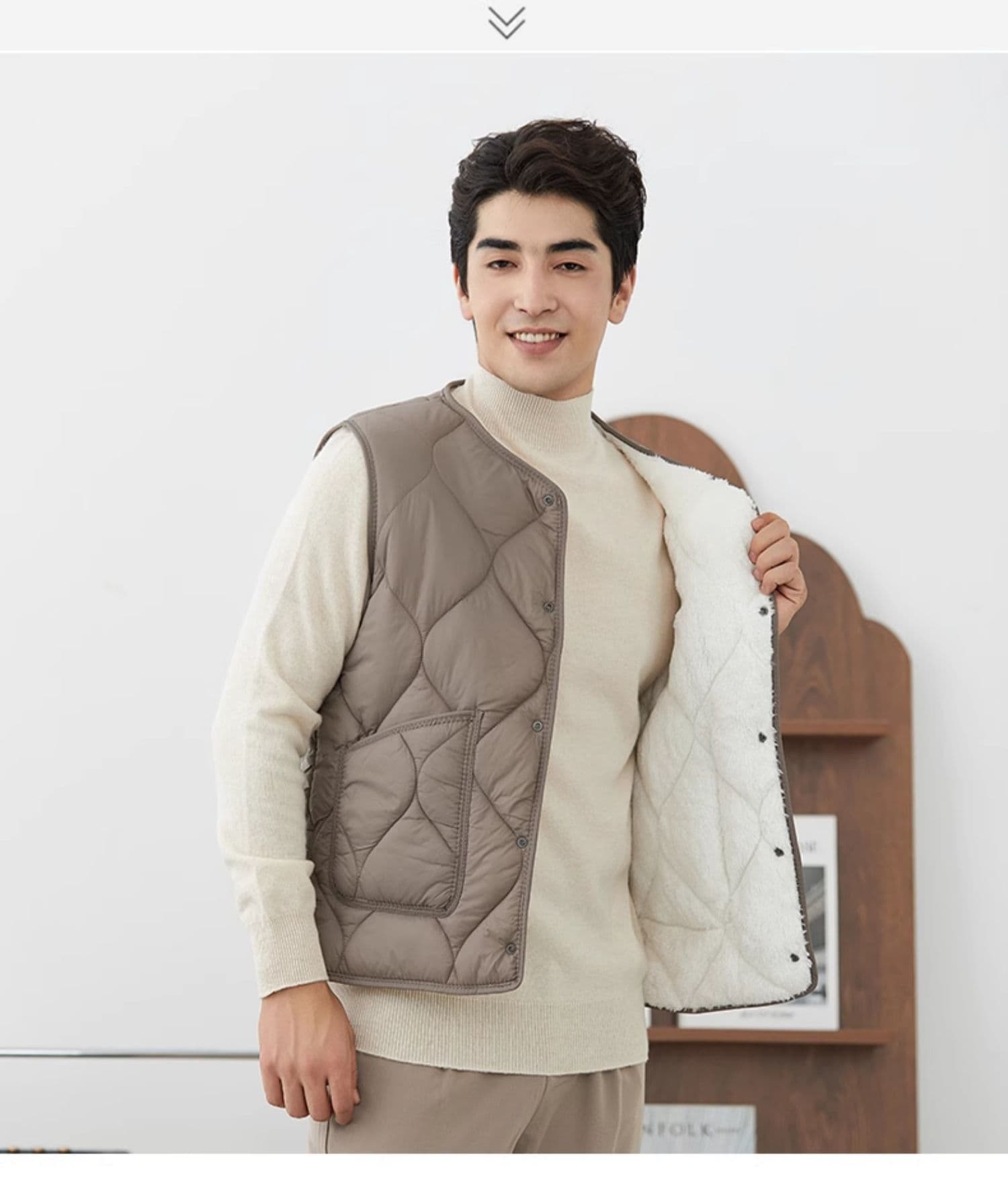 ベスト メンズ 高機能キルティングボアベスト