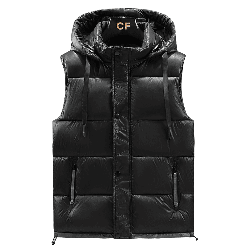 ベスト メンズ 高機能フード付きダウンベスト