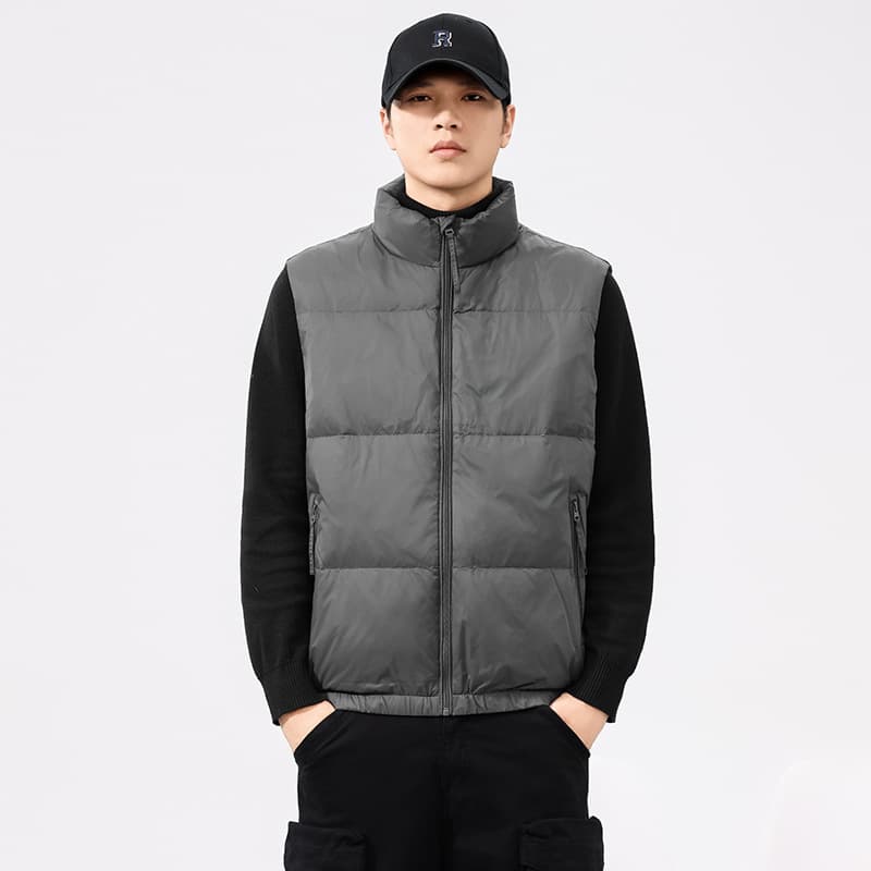 ベスト メンズ ダウン 立体キルト防寒ダウンベスト