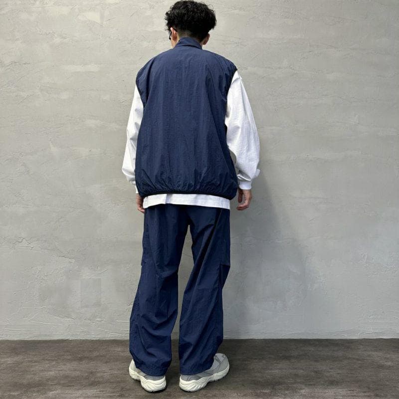ベスト メンズ ナイロン スタンドカラー 軽量ナイロンベスト