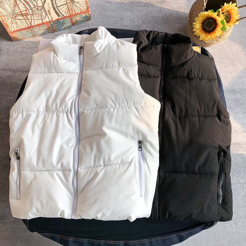 ベスト メンズ スタンドカラー軽量ダウンベスト