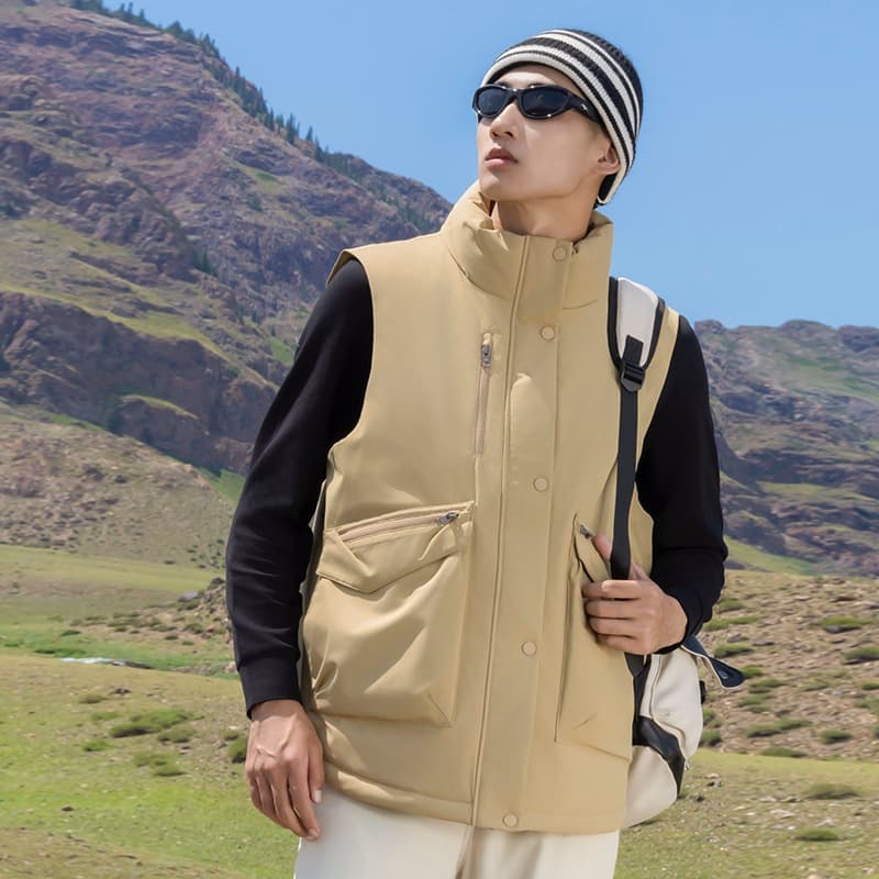 ベスト メンズ ダウン アウトドア多機能ダウンベスト