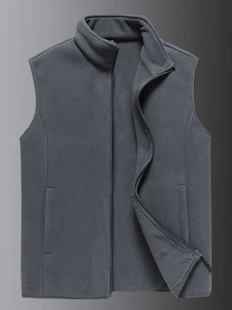 ベスト メンズ スタンドカラー あったかフリースベスト