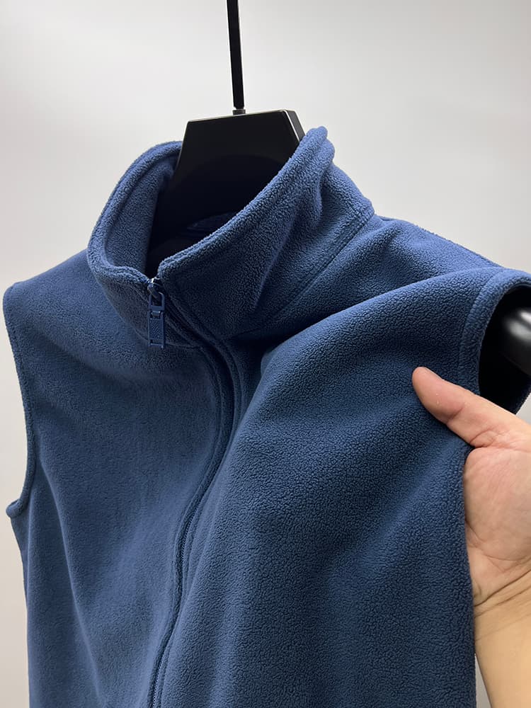 ベスト メンズ スタンドカラー ふわもこベスト