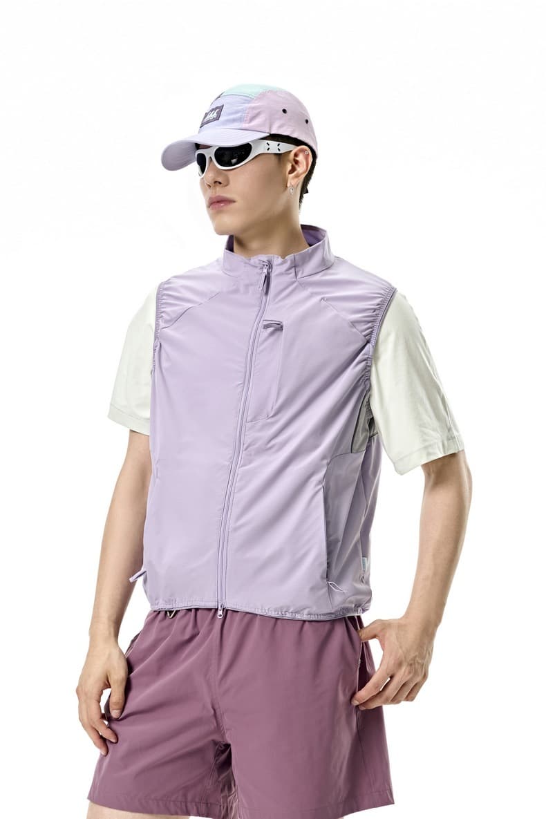 メンズ ベスト メンズ防風ベスト速乾通気　ナイロン運動着全3色