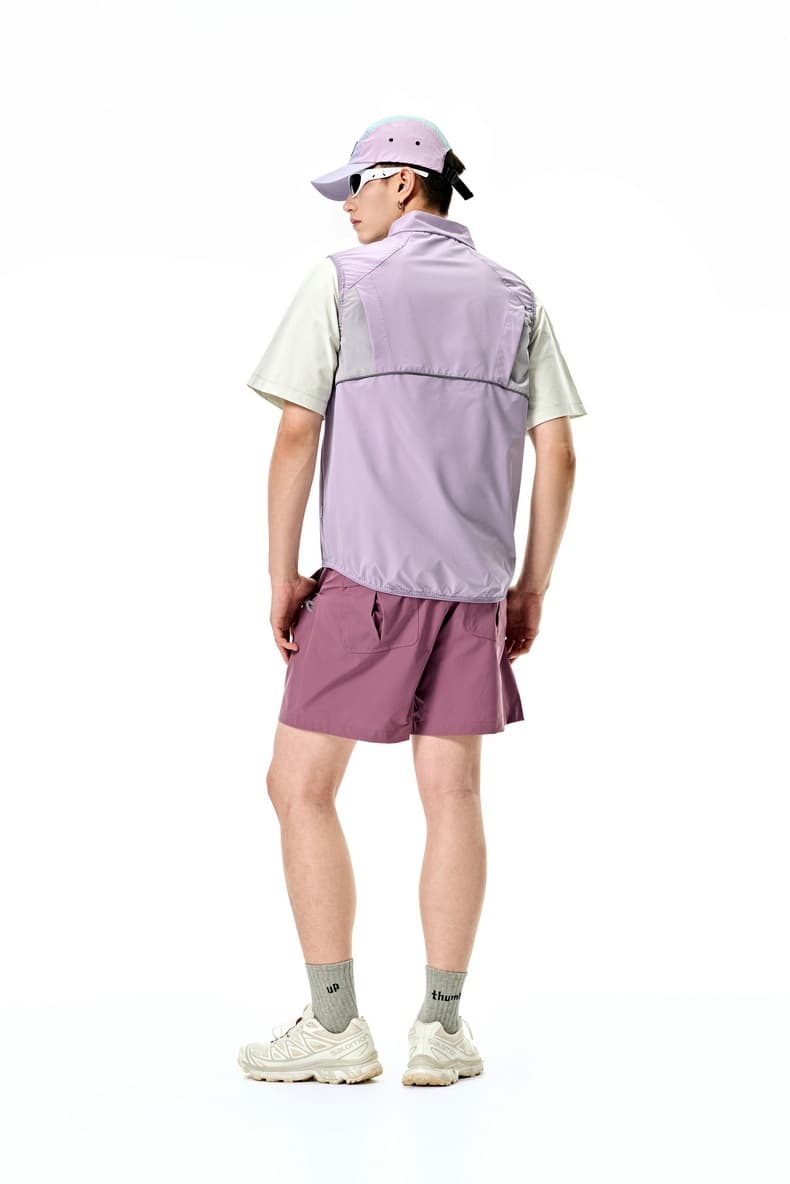 メンズ ベスト メンズ防風ベスト速乾通気　ナイロン運動着全3色