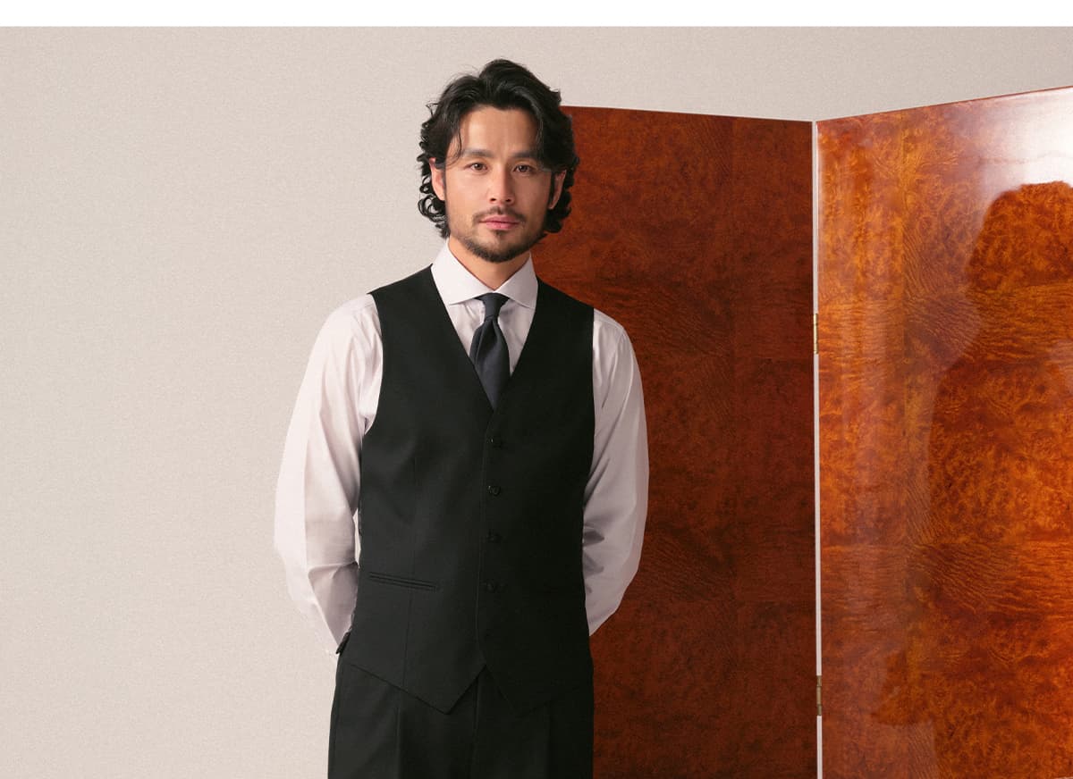 ベスト メンズ スーツ 上質仕立て フォーマルベスト