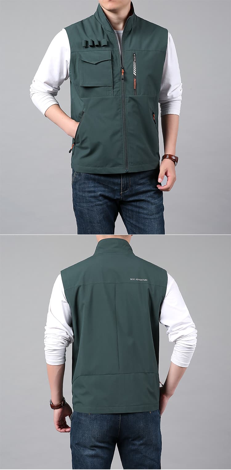 ベスト メンズ ナイロン 多機能ユーティリティベスト