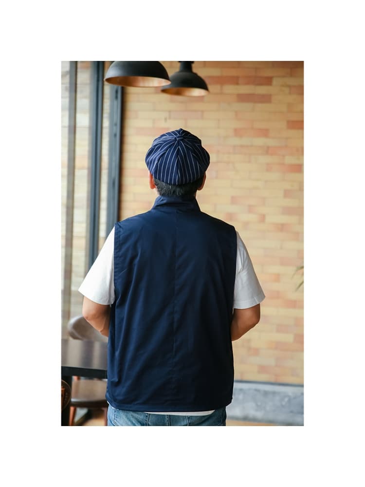 ベスト メンズ シンプル機能性ジップアップベスト