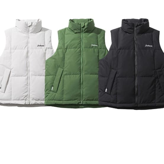 メンズ ベスト ダウン 軽量防寒中綿入り